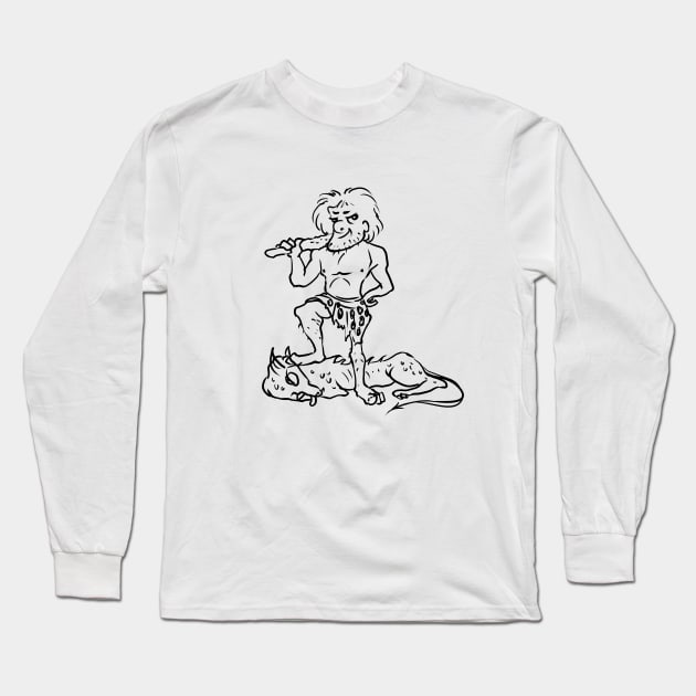 cave man line Long Sleeve T-Shirt by CHAMIL T